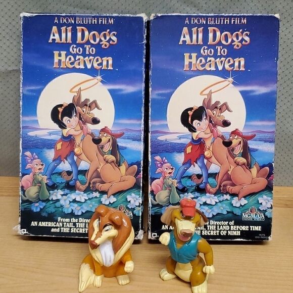 All Dogs Go To Heaven VHS movies and figures - Picture 1 of 4